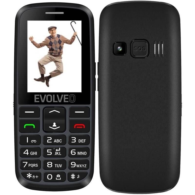 Mobilný telefón Evolveo EasyPhone EG - seniorský čierny