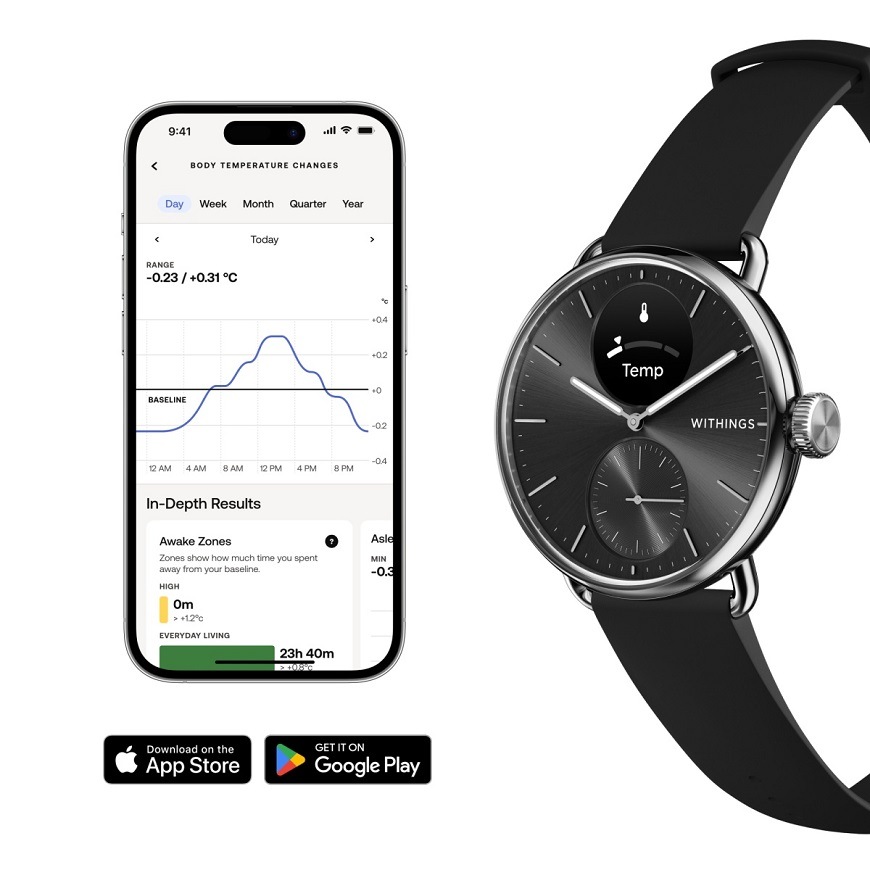 Inteligentné hodinky Withings Scanwatch 2 38 mm čierne Inteligentné hodinky Withings Scanwatch 2 38 mm čierne