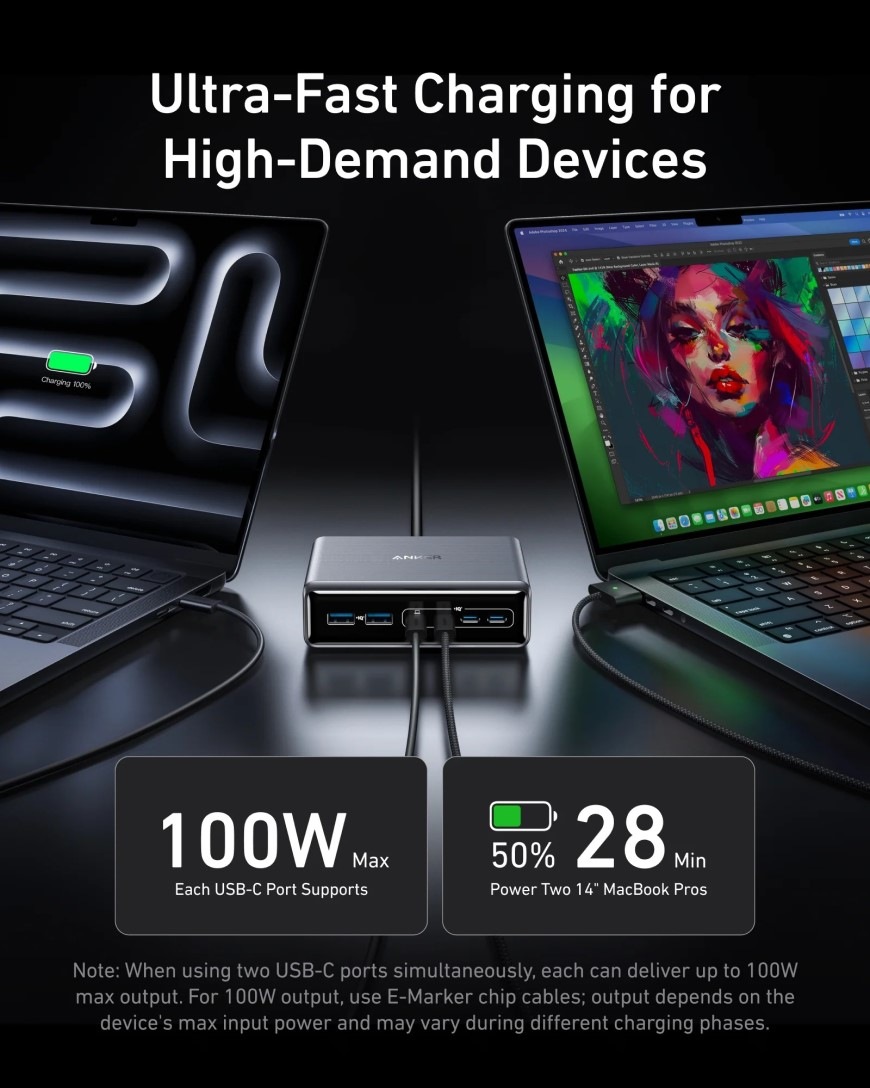 Nabíjačka do siete Anker Prime Charger 200W, USB-C/USB, GaN čierna Nabíjačka do siete Anker Prime Charger 200W, USB-C/USB, GaN - čierna