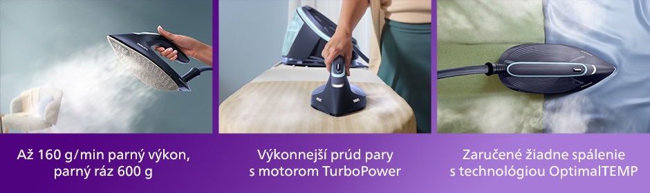 Žehliaci systém Philips 7200 Series PSG7200/20 tmavo modrá farba Žehliaci systém Philips PSG7200/20 7200 Series vydávajú paru, na žehliacej doske a na rôznych tkaninách