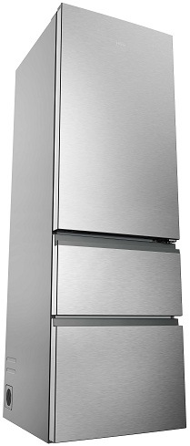 chladnička haier HTR3618CNMG, pohľad zospodu a mierne zboku