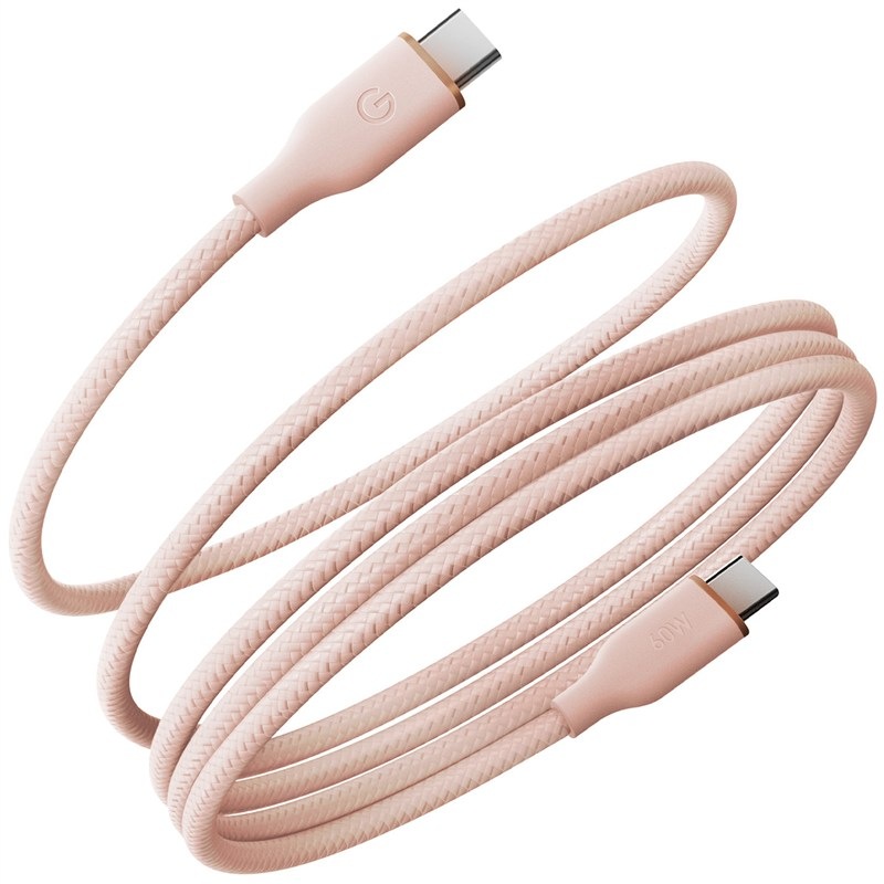 Kábel Energea Helix 60 magnetický USB-C na USB-C (60 W) - ružová