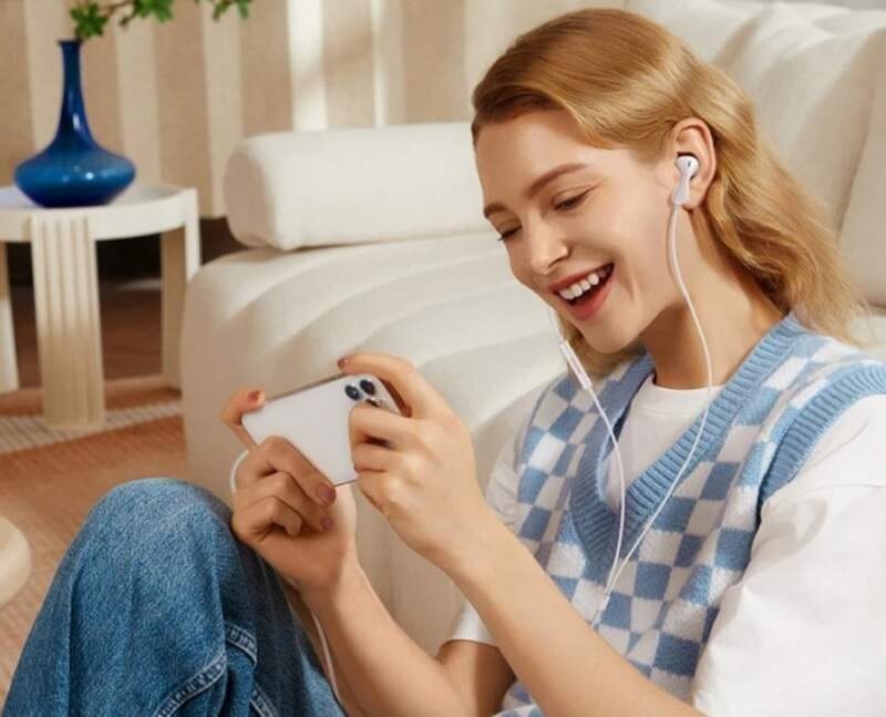 Slúchadlá Baseus Encok CZ20 USB-C biela