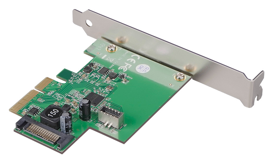 Adaptér AKASA 10Gbps USB 3.2 Gen 2 Internal 20-pin to PCIe zelený/ocel AKASA 10Gbps USB 3.2 Gen 2 Internal 20-pin to PCIe je kompatibilný s Windows aj macOS