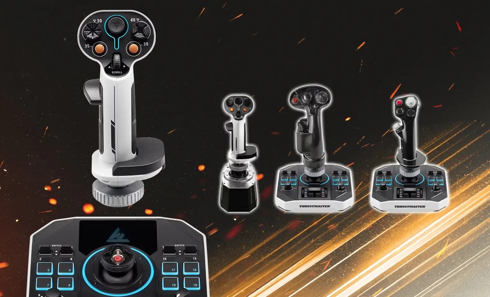 Joystick Thrustmaster Sol-R 2 HOSAS Space Sim Duo biely