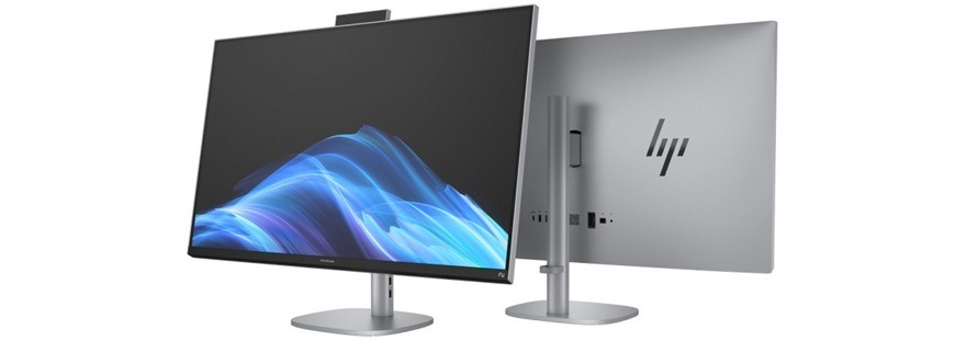 PC all in-one HP OmniStudio X 32-c1001nc + Game Pass predplatné na 2 mesiace sivý Detail obrázku all-in-one počítača.