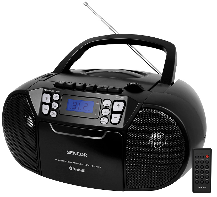 Rádiomagnetofón s CD Sencor SPT 3907 B čierny