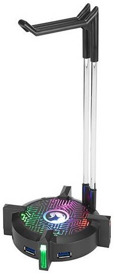 Stojanček Marvo na slúchadlá HZ-04, 4x USB 3.0 HUB čierne