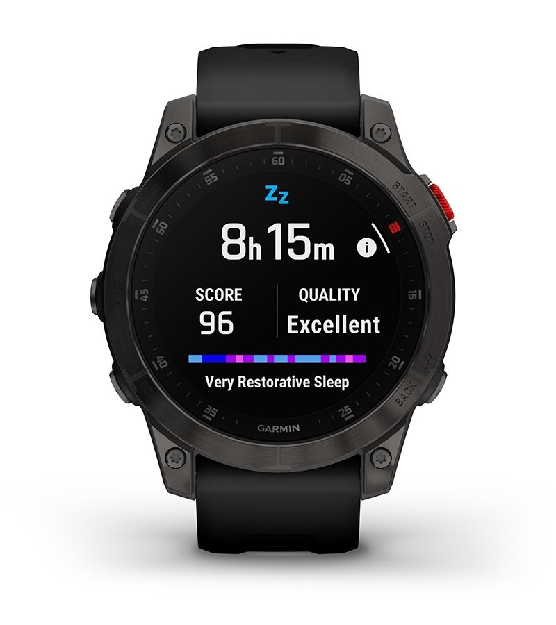 Inteligentné hodinky Garmin epix Pro (Gen 2) Sapphire - 51 mm - Titan Carbon Grey / Black Silicone Band