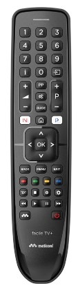 Diaľkový ovládač Meliconi Gumbody Facile TV+ čierny