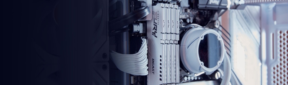 Pamäťový modul Kingston FURY Beast White XMP 64GB (4x16GB) DDR5 5200MHz CL40 DIMM Kingston FURY Beast White 64 GB