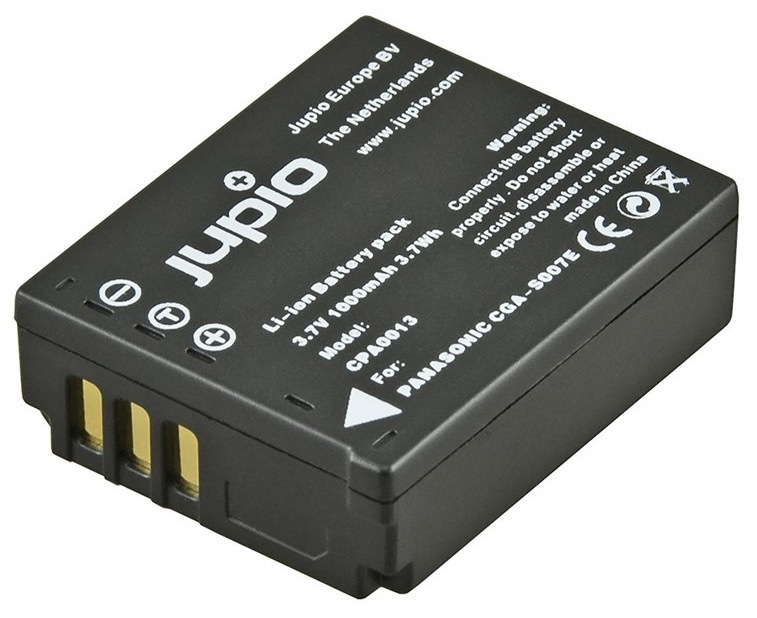 Batéria Jupio pre fotoaparáty Panasonic s kapacitou 1 000 mAh, napätie 3,7 V