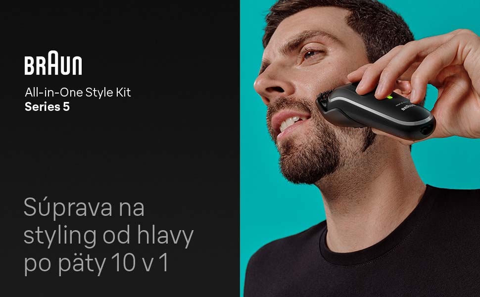 Zastrihávač multifunkčný Braun Series 5 MGK5445 čierny/modrý Zastrihávač multifunkčný Braun Series 5 MGK5445 čierny/modrý
