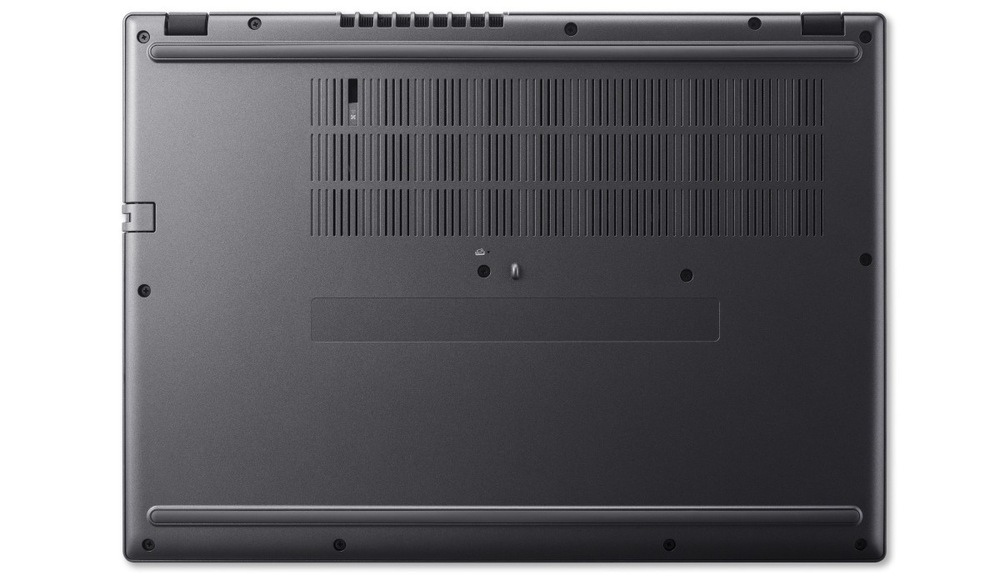 Notebook Acer TravelMate P2 16 (TMP216-71-G3-TCO-7291) sivý Pohľad zospodu na notebook Acer TravelMate P2 16″ width=
