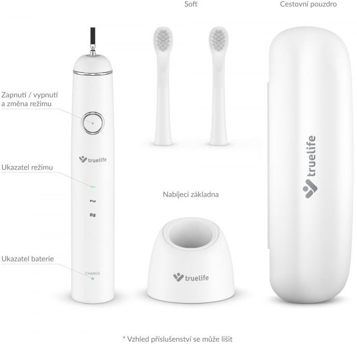 Zubná kefka TrueLife SonicBrush Junior J100 biela TrueLife SonicBrush Junior J100, bílá