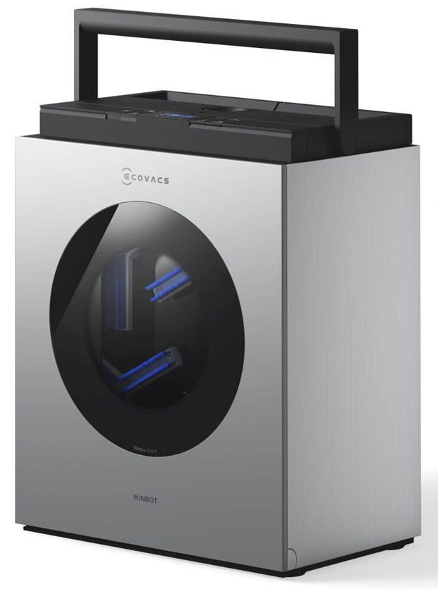 Robotický čistič okien Ecovacs WINBOT W3 OMNI s technológiou TruEdge, čierna farba