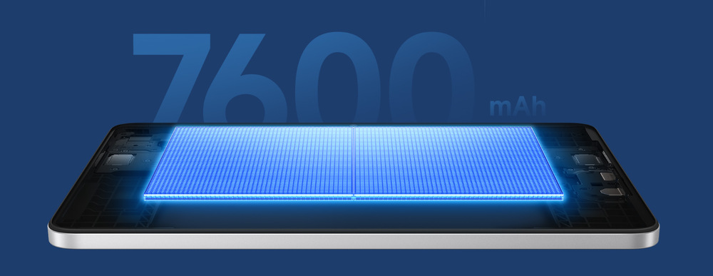 Tablet Xiaomi Redmi Pad 2 9.7 4 GB / 128 GB sivý Redmi Pad 2 9.7 má batériu s nadštandardnou kapacitou 7 600 mAh
