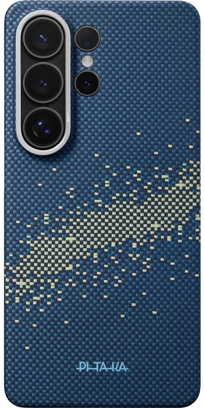 Kryt na mobil Pitaka Edge Milky Way Galaxy na Samsung Galaxy S26 Ultra v modrom dizajne