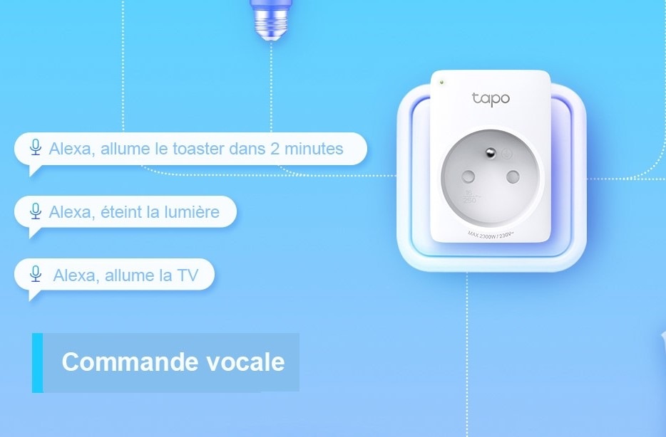 Inteligentná zásuvka TP-Link Tapo P100 biela