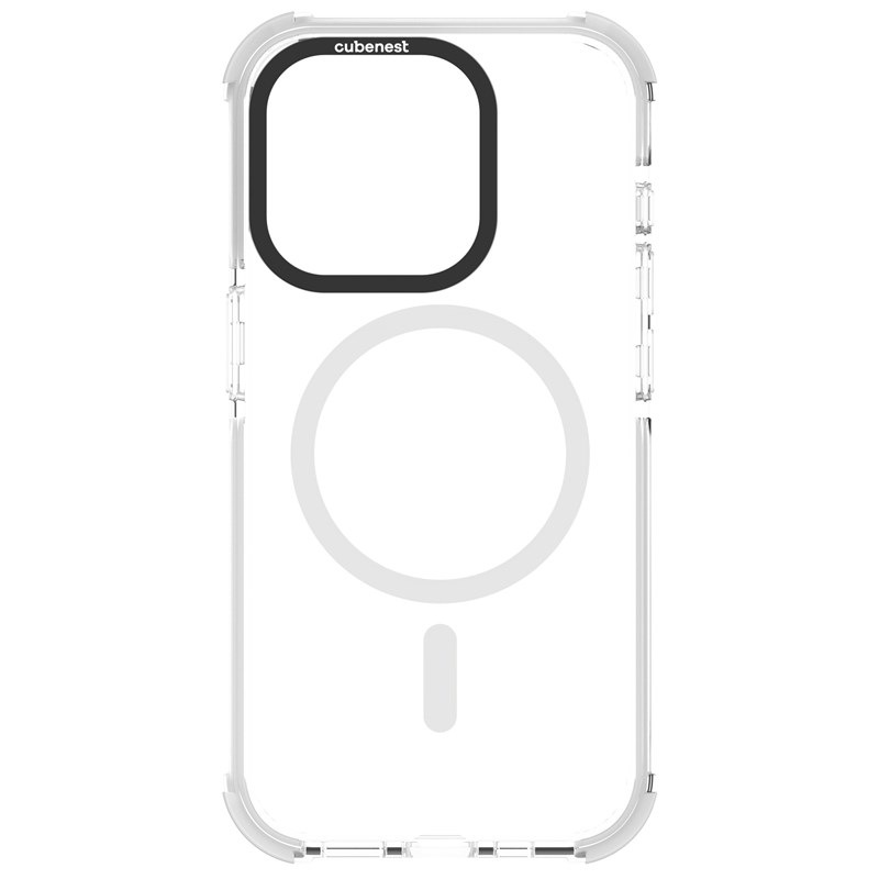 Kryt na mobil Cubenest MagPro Strong Guard s MagSafe na Apple iPhone 15 Pro biely/priehľadný