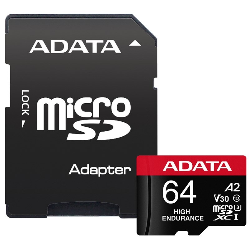 Pamäťová karta ADATA High Endurance Micro SDXC 64GB UHS-I (100R/80W) + adaptér