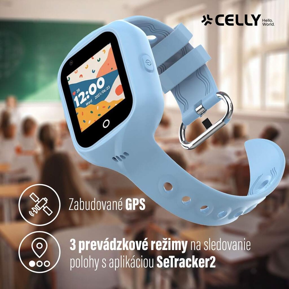 Inteligentné hodinky Celly Kidswatch 4G modré Inteligentné hodinky Celly Kidswatch 4G modré