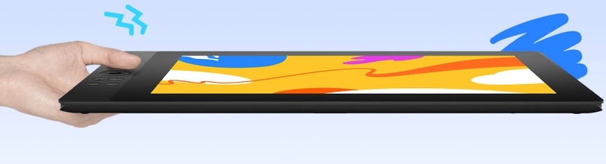 Ruka zvierajúca tenký a ľahký tablet UGEE UE16