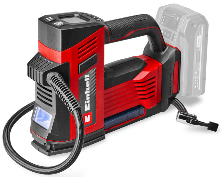 Einhell Expert CE-CC 18/23 D Li-Solo akumulátorový kompresor Power X-Change s digitálnym manometrom a hadicou