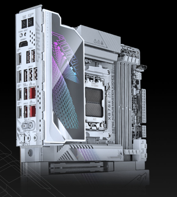 GIGABYTE X870E AORUS MASTER X3D ICE má dva porty USB-4