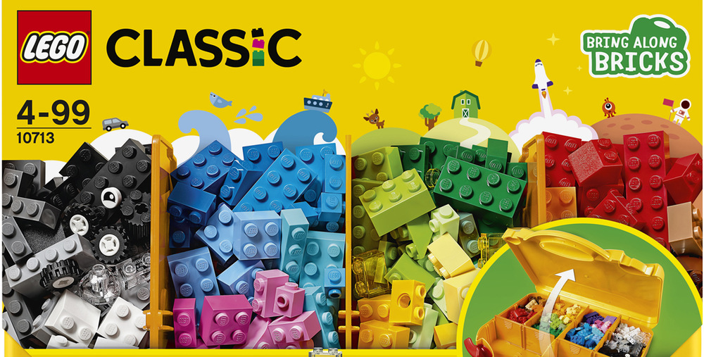 Stavebnica LEGO® Classic 10713 Kreatívny kufrík Kreatívna stavebnica v praktickom kufríku umožňuje triediť kocky podľa farieb i tvarov a ľahko ich ukladať.