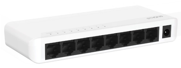 Switch Strong SW8000P 8-Port Gigabit biely/plast