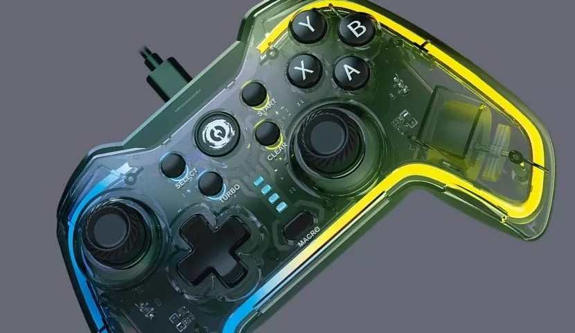 Gamepad Canyon GP-2 RGB 4v1 (Nintendo Switch, Android TV, PC, PS3) priehľadný Canyon GP-02 RGB 4v1 (CND-GP02)