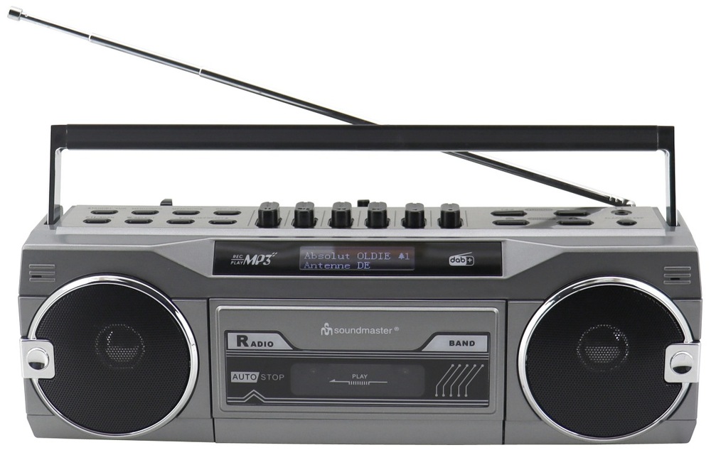 Rádiomagnetofón DAB+ Soundmaster SRR80TI z čelnej strany