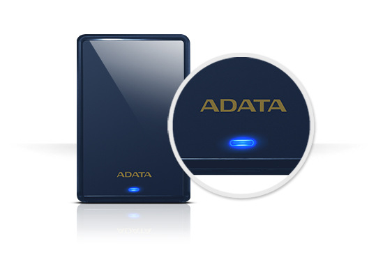 Externý pevný disk ADATA DashDrive HV620S 1TB modrý U ADATA HV620S je potom veľmi praktická LED indikácia prevádzky