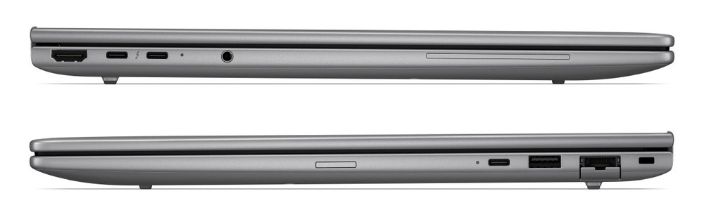 Notebook HP ZBook 8 G2i 16" strieborný HP ZBook 8 G2i - pohľad na konektory