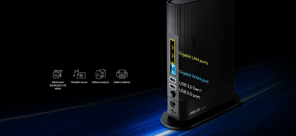 Router Asus RT-AX59U, AX4200 čierny Asus RT-AX59U