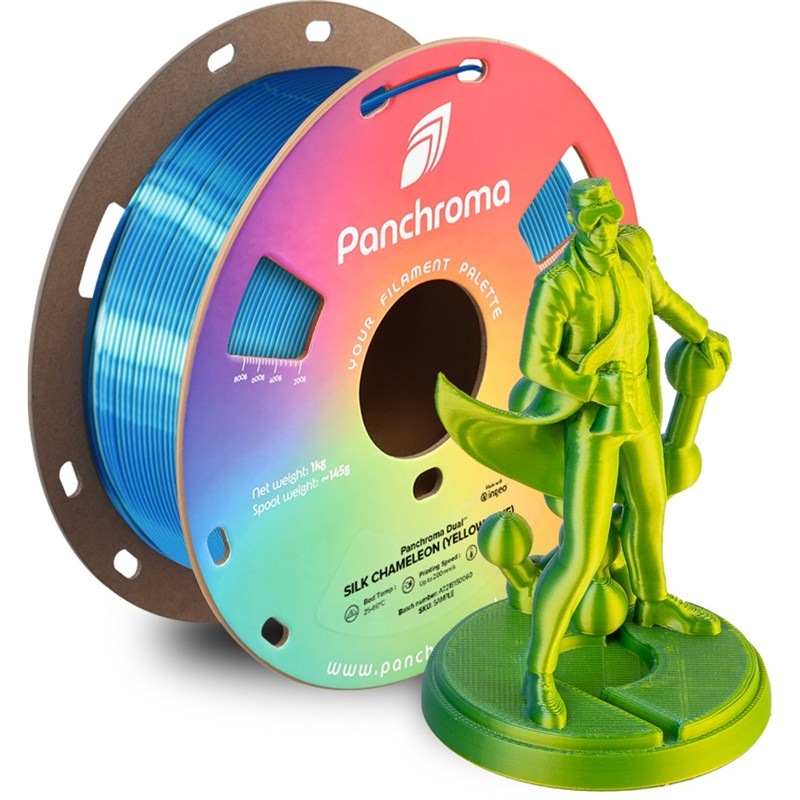 Filament Polymaker z kvalitného PLA, modro-žltá farba