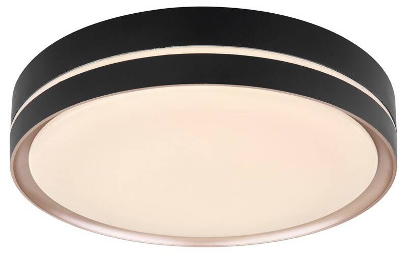 LED stropné svietidlo GLOBO Manni, 39 cm, LED, 24W čierne