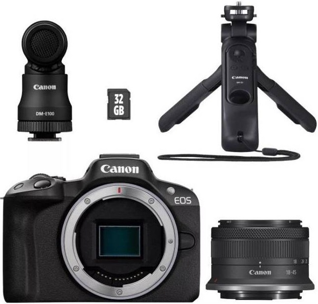 Digitálny fotoaparát Canon EOS R50 + RF-S 18-45 mm IS STM CREATOR KIT čierny Canon EOS R50 + RF-S 18-45 CREATOR KIT, čierna