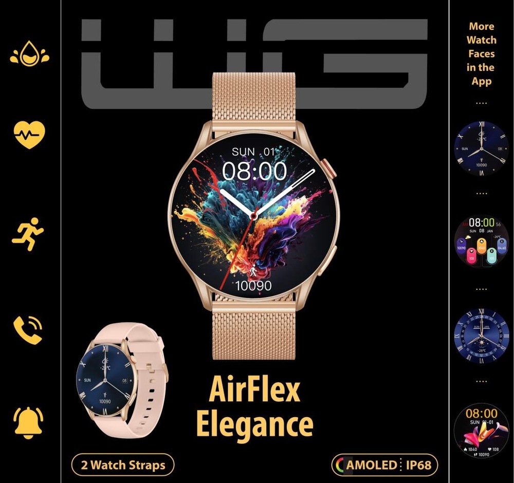Inteligentné hodinky Winner AirFlex Elegance zlaté Inteligentné hodinky Winner AirFlex Elegance zlaté