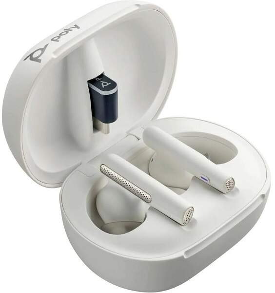 Slúchadlá HP Poly Voyager Free 60 + BT700 dongle biele Slúchadlá HP Poly Voyager Free 60 + BT700 dongle biele
