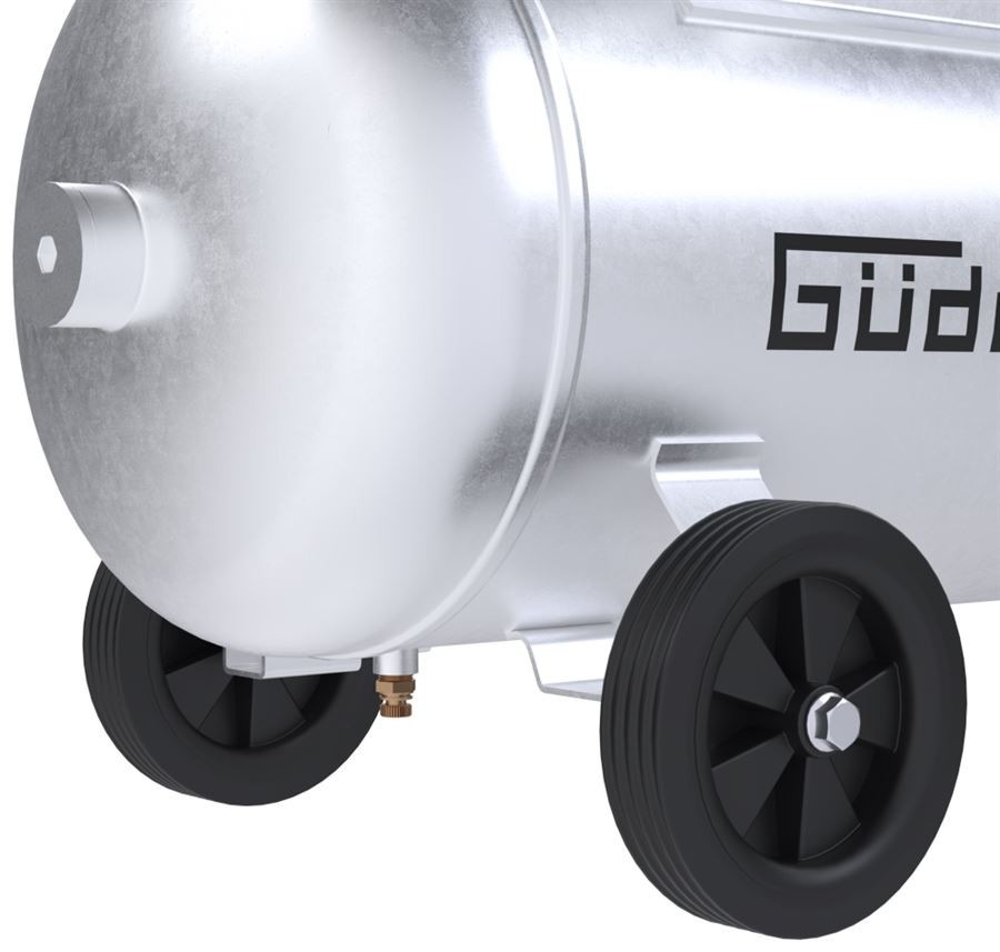 Kompresor Güde 600/10/100 VZ-PRO Kompresor Güde 600/10/100 VZ-PRO obsahuje 100l pozinkovaný vzdušník na profesionálne využitie