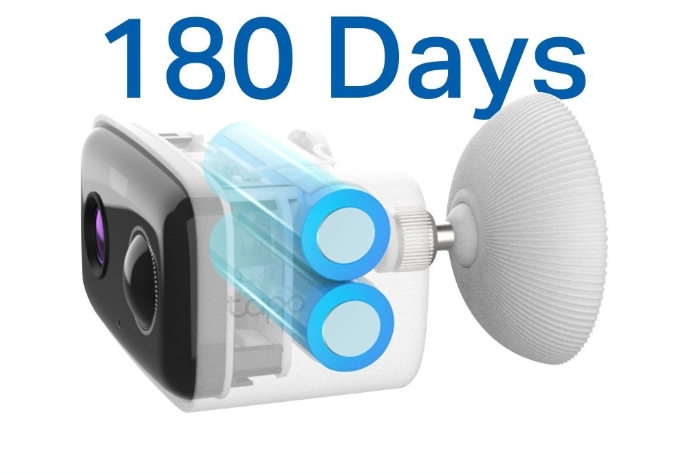 IP kamera TP-Link Tapo TC80 HD Solar Kit obsahuje vstavanú batériu pre napájanie až po dobu 180 dní bez slnka