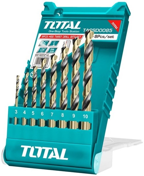 Súprava vrtákov Total Tools TACSD0085 v počte 8 ks