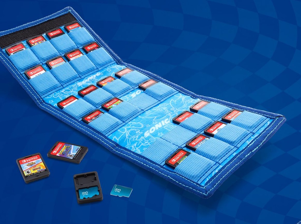 Puzdro PowerA Trifold Game Card Wallet pre Nintendo Switch - Sonic Kick PowerA Trifold Game Card Wallet pre Nintendo Switch – Sonic Kick (NSCS0150-01), modrá/žltá