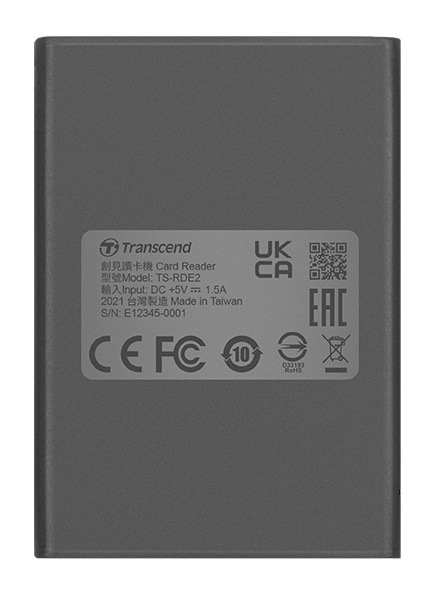 Čítačka pamäťových kariet Transcend RDE2, USB-A, USB-C/CFexpress typ B sivá