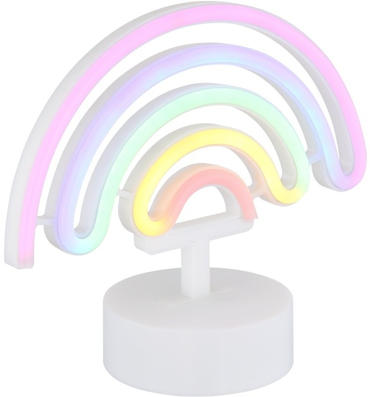 Stolová LED lampička GLOBO neón Pelangi vytvára ambientné osvetlenie