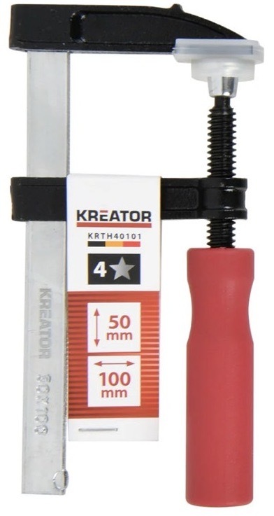 Svorka Kreator s rozpätím 100 mm, pevný tlak až 100 kg