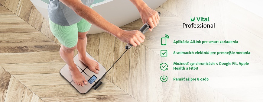 Osobná váha ETA Vital Professional s aplikací 8781 90000 čierna/nerez Osobná váha ETA Vital Professional s aplikací 8781 90000 čierna/nerez