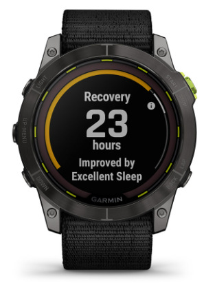 Inteligentné hodinky Garmin Enduro 2 PRO Sapphire Solar - Carbon Gray Titanium/ Black UltraFit Nylon Band